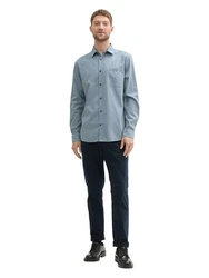 TOM TAILOR Langarmhemd Hellblau/Grau/Blau