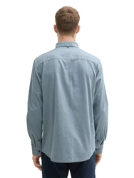 TOM TAILOR Langarmhemd Hellblau/Grau/Blau