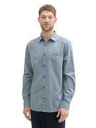 TOM TAILOR Langarmhemd Hellblau/Grau/Blau