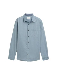 TOM TAILOR Langarmhemd Hellblau/Grau/Blau