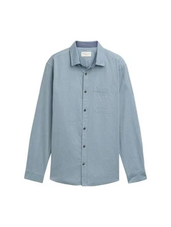 TOM TAILOR Langarmhemd Hellblau/Grau/Blau