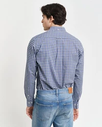 Gant Blusenshirt REG POPLIN SMALL CHECK SHIRT Grau/Dunkelblau/Hellblau/Blau