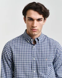 Gant Blusenshirt REG POPLIN SMALL CHECK SHIRT Grau/Dunkelblau/Hellblau/Blau