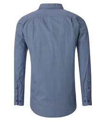 Redmond Langarmhemd Comfort Fit Dunkelblau/Hellblau/Blau