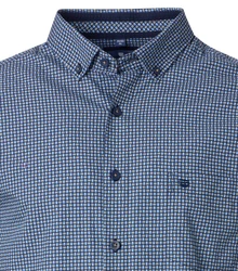 Redmond Langarmhemd Comfort Fit Dunkelblau/Hellblau/Blau