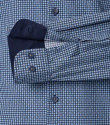 Redmond Langarmhemd Comfort Fit Dunkelblau/Hellblau/Blau