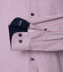 Redmond Langarmhemd Comfort Fit Dunkelblau/Rot/Lila/Rosa/Bordeaux