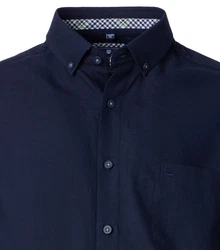 Redmond Langarmhemd Comfort Fit Dunkelblau/Blau