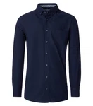 Redmond Langarmhemd Comfort Fit Dunkelblau/Blau