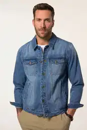 Funktionsjacke JP 1880 Jeansjacke Brusttaschen Knopfleiste