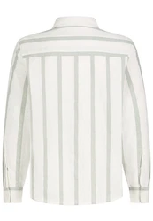 Eight2Nine Langarmhemd Freizeithemd Beige/Weiß/Creme