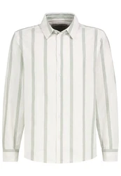 Eight2Nine Langarmhemd Freizeithemd Beige/Weiß/Creme