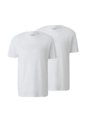 s.Oliver T-Shirt Regular Fit Rundhals Курzarm Weiß/Grau