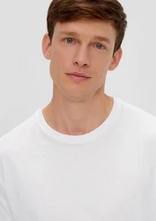 s.Oliver T-Shirt Regular Fit Rundhals Курzarm Weiß/Grau