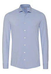 Pure Langarmhemd Dunkelblau/Hellblau/Blau