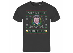 deinshirt Print-Shirt Herren T-Shirt SUPER FEST Funshirt mit Motiv Silber/Grün