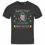 deinshirt Print-Shirt Herren T-Shirt SUPER FEST Funshirt mit Motiv Silber/Grün