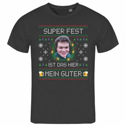 deinshirt Print-Shirt Herren T-Shirt SUPER FEST Funshirt mit Motiv Silber/Grün