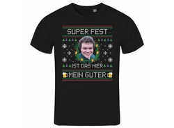 deinshirt Print-Shirt Herren T-Shirt SUPER FEST Funshirt mit Motiv Silber/Grün