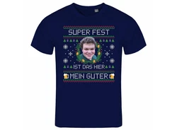 deinshirt Print-Shirt Herren T-Shirt SUPER FEST Funshirt mit Motiv Silber