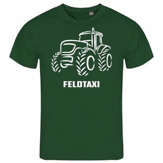 deinshirt Print-Shirt Herren T-Shirt Feldtaxi Funshirt mit Motiv Grau/Rot/Dunkelgrün