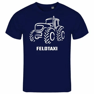 deinshirt Print-Shirt Herren T-Shirt Feldtaxi Funshirt mit Motiv Grau/Rot/Beige