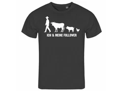 deinshirt Print-Shirt Herren T-Shirt Ich und meine Follower Funshirt Beige/Braun/Silber/Schwarz