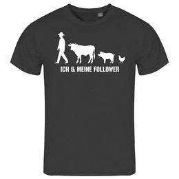 Print-Shirt Herren T-Shirt Ich und meine Follower Funshirt mit Motiv