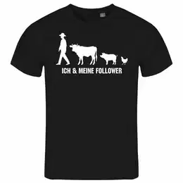 Print-Shirt Herren T-Shirt Ich und meine Follower Funshirt mit Motiv