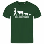 deinshirt Print-Shirt Herren T-Shirt Ich und meine Follower Funshirt Dunkelgrün/Grün