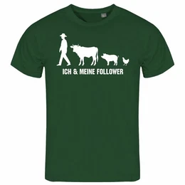 Print-Shirt Herren T-Shirt Ich und meine Follower Funshirt mit Motiv