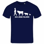 deinshirt Print-Shirt Herren T-Shirt Ich und meine Follower Funshirt Beige/Dunkelblau/Hellblau/Blau
