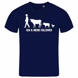 Print-Shirt Herren T-Shirt Ich und meine Follower Funshirt mit Motiv