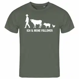 Print-Shirt Herren T-Shirt Ich und meine Follower Funshirt mit Motiv