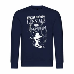 deinshirt Kapuzenpullover Herren Fresst meinen Feenstaub ihr Langweiler Dunkelblau/Blau