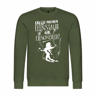 deinshirt Kapuzenpullover Herren Fresst meinen Feenstaub ihr Langweiler Dunkelgrün/Grün