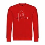 deinshirt Kapuzenpullover Herren Herzschlag Vater und Sohn Mit Print Motiv Rot/Dunkelrot