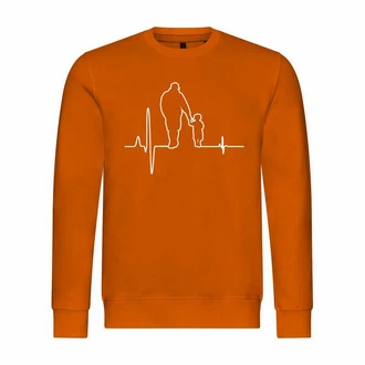 deinshirt Kapuzenpullover Herren Herzschlag Vater und Sohn Mit Print Motiv Orange/Beige deinshirt Kapuzenpullover Herren Herzschlag Vater und Sohn Mit Print Motiv Orange/Beige