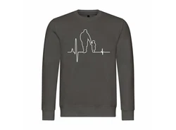 deinshirt Kapuzenpullover Herren Herzschlag Vater und Sohn Mit Print Motiv Dunkelgrau/Dunkelgrün/Braun/Beige/Khaki