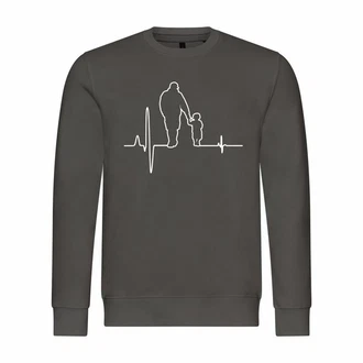 deinshirt Kapuzenpullover Herren Herzschlag Vater und Sohn Mit Print Motiv Dunkelgrau/Dunkelgrün/Braun/Beige/Khaki deinshirt Kapuzenpullover Herren Herzschlag Vater und Sohn Mit Print Motiv Dunkelgrau/Dunkelgrün/Braun/Beige/Khaki
