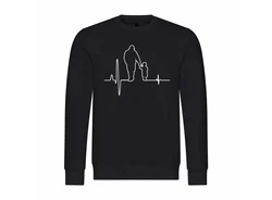 deinshirt Kapuzenpullover Herren Herzschlag Vater und Sohn Mit Print Motiv Beige/Schwarz/Lila/Dunkelblau