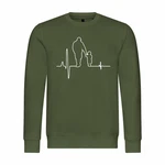 deinshirt Kapuzenpullover Herren Herzschlag Vater und Sohn Mit Print Motiv Dunkelgrün