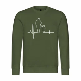 Kapuzenpullover Herren Pullover Herzschlag Vater und Sohn Mit Print Motiv