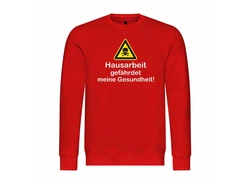 deinshirt Kapuzenpullover Hausarbeit gefhrdet meine Gesundheit Mit Print Motiv Rot/Dunkelrot
