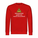 deinshirt Kapuzenpullover Hausarbeit gefhrdet meine Gesundheit Mit Print Motiv Rot/Dunkelrot