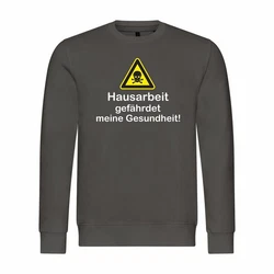 deinshirt Kapuzenpullover Hausarbeit gefhrdet meine Gesundheit Mit Print Motiv Dunkelgrau/Khaki/Grau/Dunkelgrün/Braun
