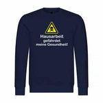 deinshirt Kapuzenpullover Hausarbeit gefhrdet meine Gesundheit Mit Print Motiv Dunkelblau/Blau