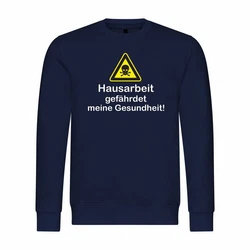 deinshirt Kapuzenpullover Hausarbeit gefhrdet meine Gesundheit Mit Print Motiv Dunkelblau/Blau