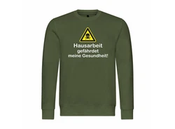 deinshirt Kapuzenpullover Hausarbeit gefhrdet meine Gesundheit Mit Print Motiv Dunkelgrün/Grün/Khaki