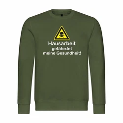 deinshirt Kapuzenpullover Hausarbeit gefhrdet meine Gesundheit Mit Print Motiv Dunkelgrün/Grün/Khaki